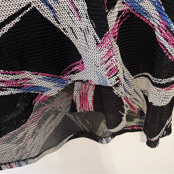 IC Connie K Womens Lagenlook Artsy Kimono Jacket Open Weave Asymmetrical Sz. L - Picture 6 of 8